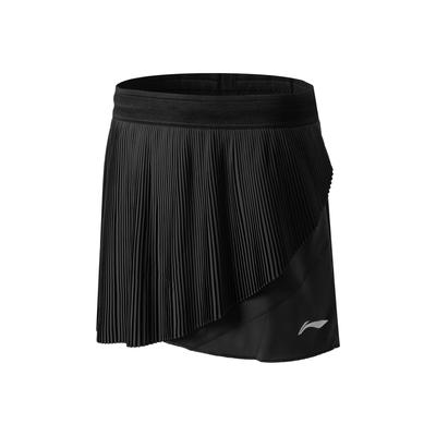 Li Ning Badminton Series Anti-Exposure Lined Woven Sports Skirt Shorts Women Shorts Black ASKU214-1