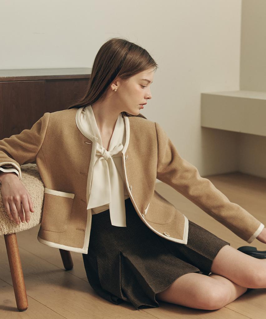 Zero Street Mocha Pleated Skirt / Brown