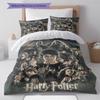 Magic School Story Pattern Bedding Quilt Set Quilt Cover Pillowcase Home Decoration Gift (1 * duvet cover + 2 * pillowcase, without core)