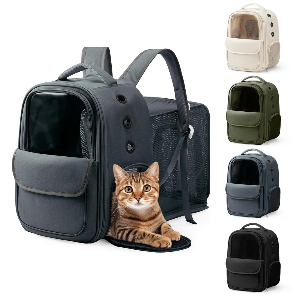 Cat Dog Pet Transport Backpack with Clear Mesh, Pet Cat Transport Box Cat Backpack Pet Bag Up To 7kg Backpack Carrying Backpack