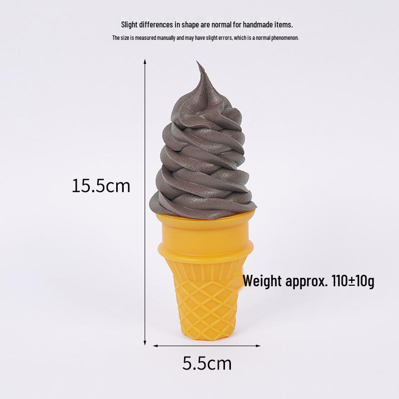 Simulation Ice Cream Cone Prop: Crispy Sweet Cone Model for Night Market Stall or Dessert Decor