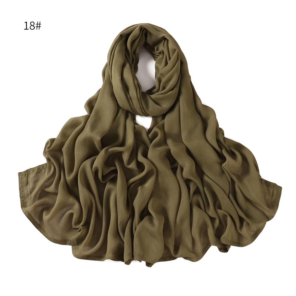 New Cotton Linen Scarf For Women Girls Students Autumn Winter Solid Color Long Scarves Soft Viscose Shawl Female Wrap Shawls