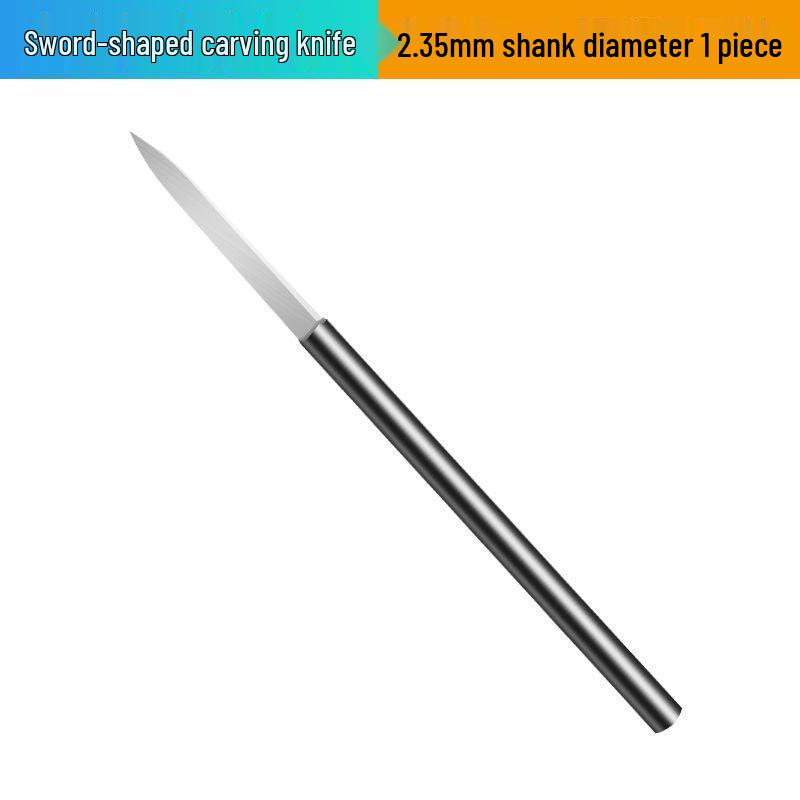 White Steel Sword-Shaped Woodworking Knife for Carving and Engraving