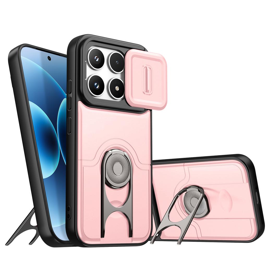 For Xiaomi Poco X6 Pro Case Poco F6 Pro Cover Poco X6 Pro F6Pro Matte Feeling Hard Military Stand Holder Protection Phone Covers