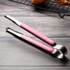 Stainless Steel Food Clip BBQ Steak Bread Salad Picnic Silicone Non-slip Handle Tong Party Portable Kitchen Cooking Baking Tools