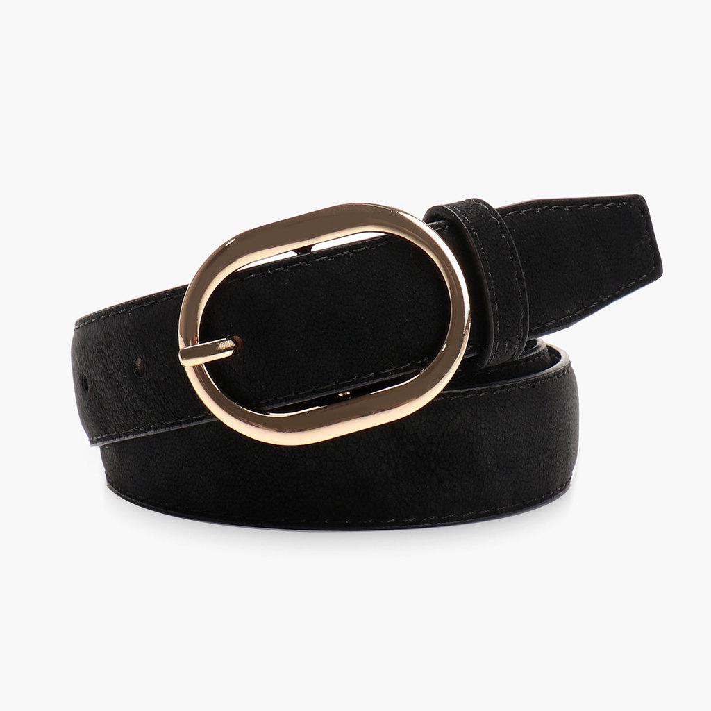 Classic Minimalist Pu Leather Belt With Alloy Buckle For Casual Women
