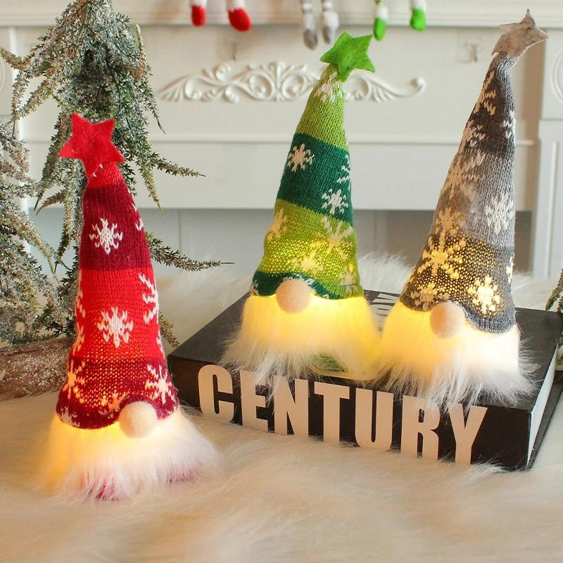 Weihnachts-Wichtel Plüsch Dekorationen, Weihnachts-Elfen-Wichtel beleuchtet Schwedischer Tomte Weihnachts-Wichtel Plüsch Elfen Ornamente, Dekor Geschenkidee
