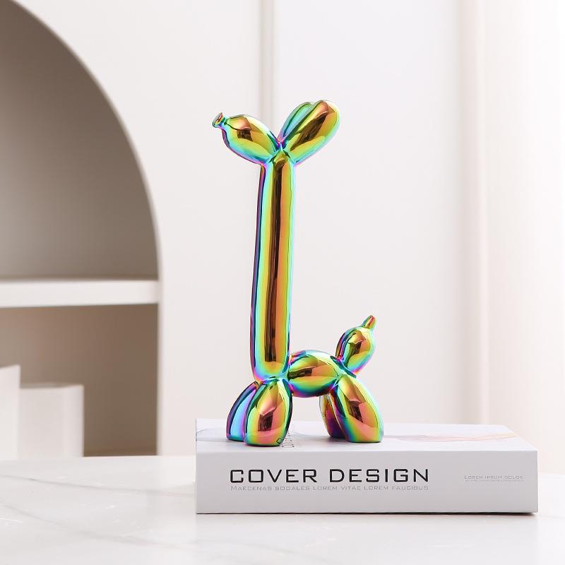 Nordic Luxury Ceramic Balloon Dog Ornament for Home Décor
