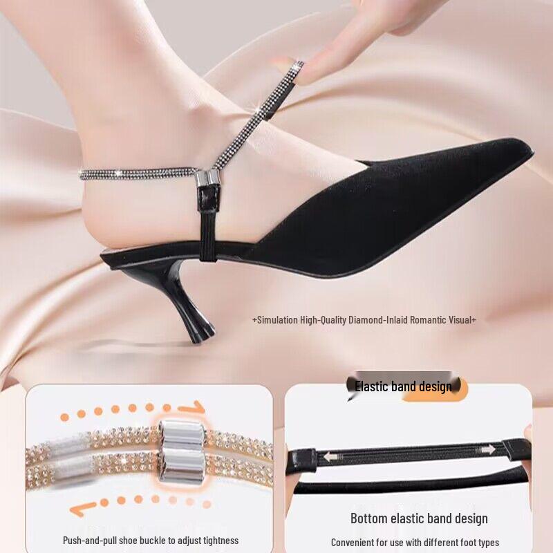 High Heel No-Slip Straps: Secure Fit Tie-Up for Shoes