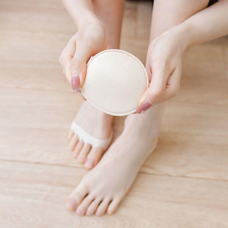 Women's Five-Toe Silicone Forefoot Pads - Anti-Pain Blister Relief Ice Silk Insoles for Sandals.