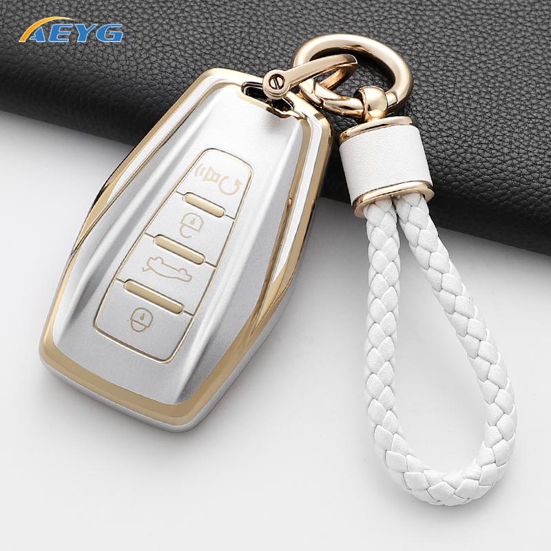 TPU Autoschlüsselhülle Abdeckung Schale Fob Für Geely Emgrand X7 Ex7 Coolray Atlas Boyue Nl3 Gt Gc9 Borui Keyless Schlüssel Schale Fob