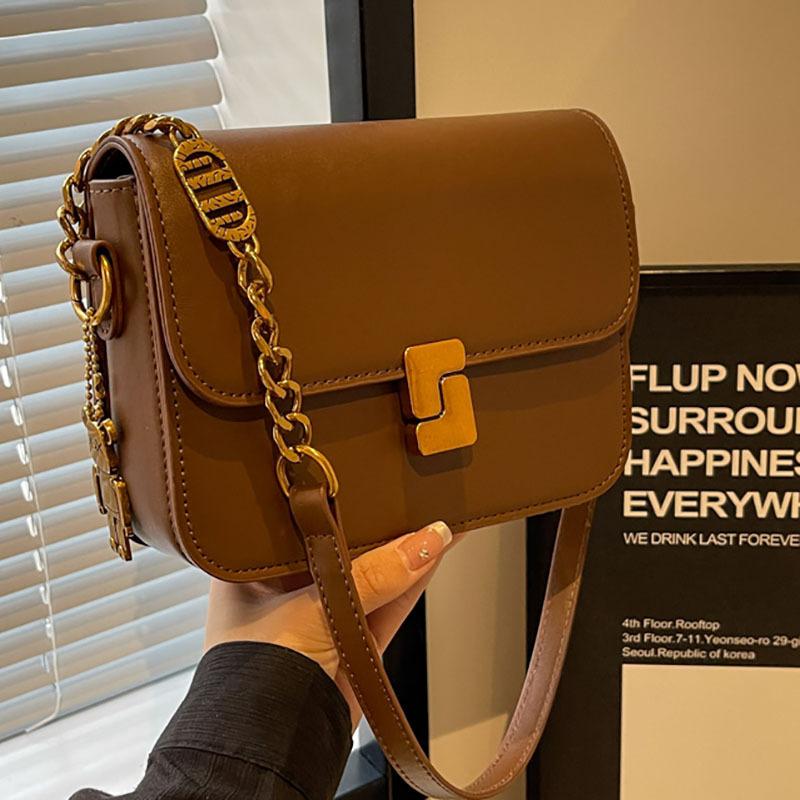 Fashion Small Square Bag Underarm Bag Solid Color New Temperament Versatile Women's Shoulder Bag