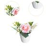 Artificial Potted Rose Flowers Fake Plants Potted Decor Nordic Design Realistic