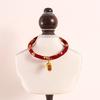 Pet Collar Chinese Style Decorative Skin Friendly Adjustable Cat Dogs Necklace Collar with Pendant Bell for Festival