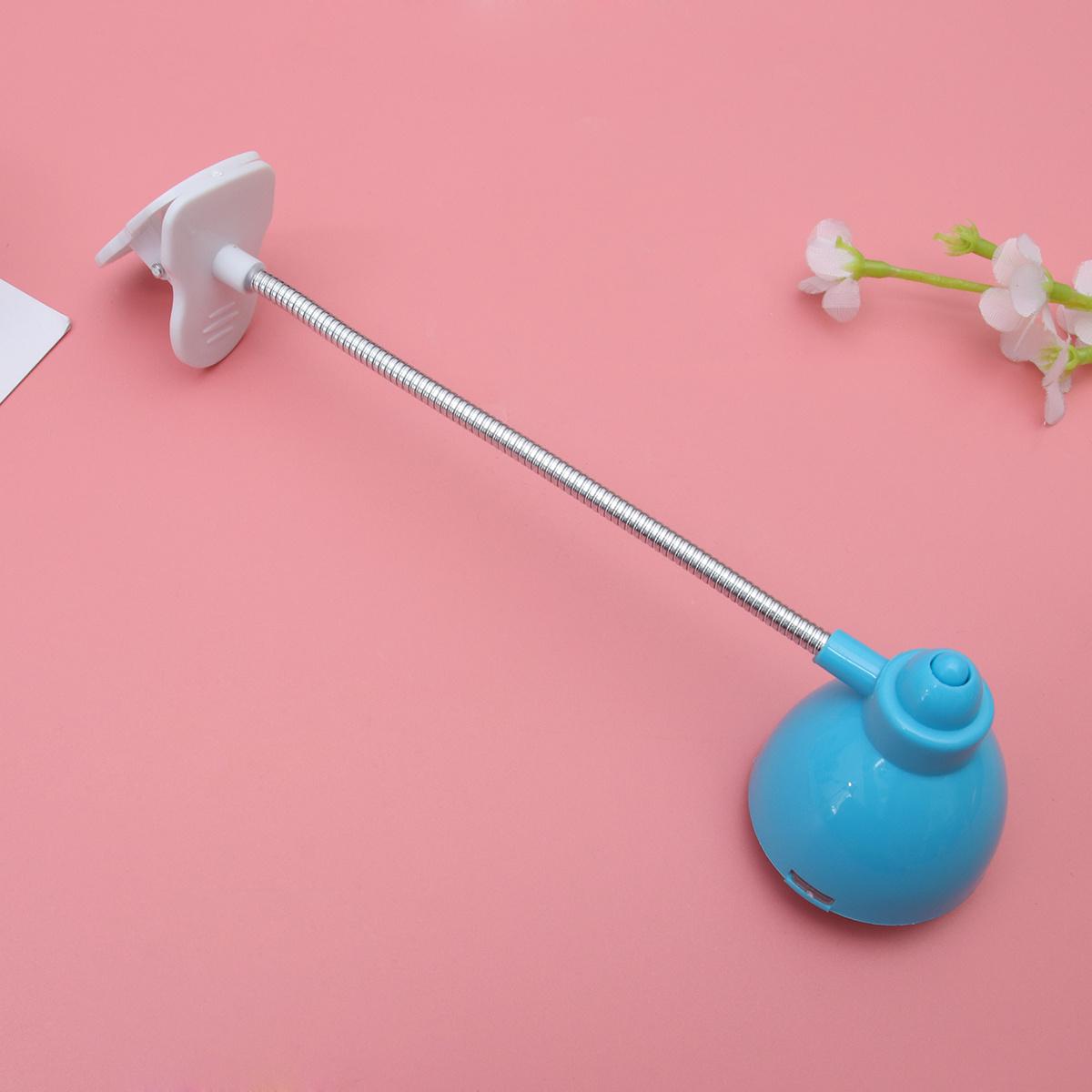 

Book Lamp Led Reading Light Clip For Study Eye Caring Portable Bendable Neck Table Lamp 3 Button Batteries Powered Blue жовтий