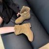 Retro runde Spitze Stapelstiefel Herbst neu merard hoher Absatz Western Cowboy Ritterstiefel mittelhohe Stiefel kurze Stiefel