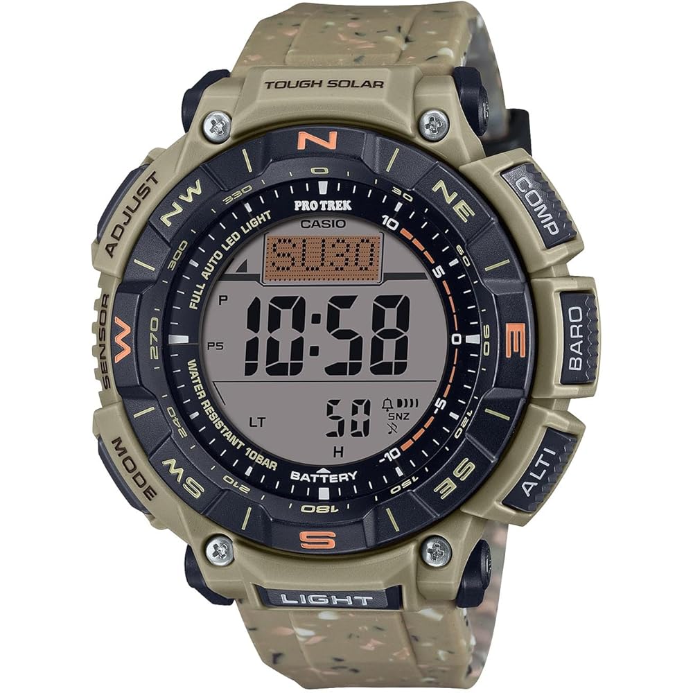 Casio Pro Trek Climber Line Tough Solar Biomass Plastic Men s Watch PRG-340SC-5JF Brown