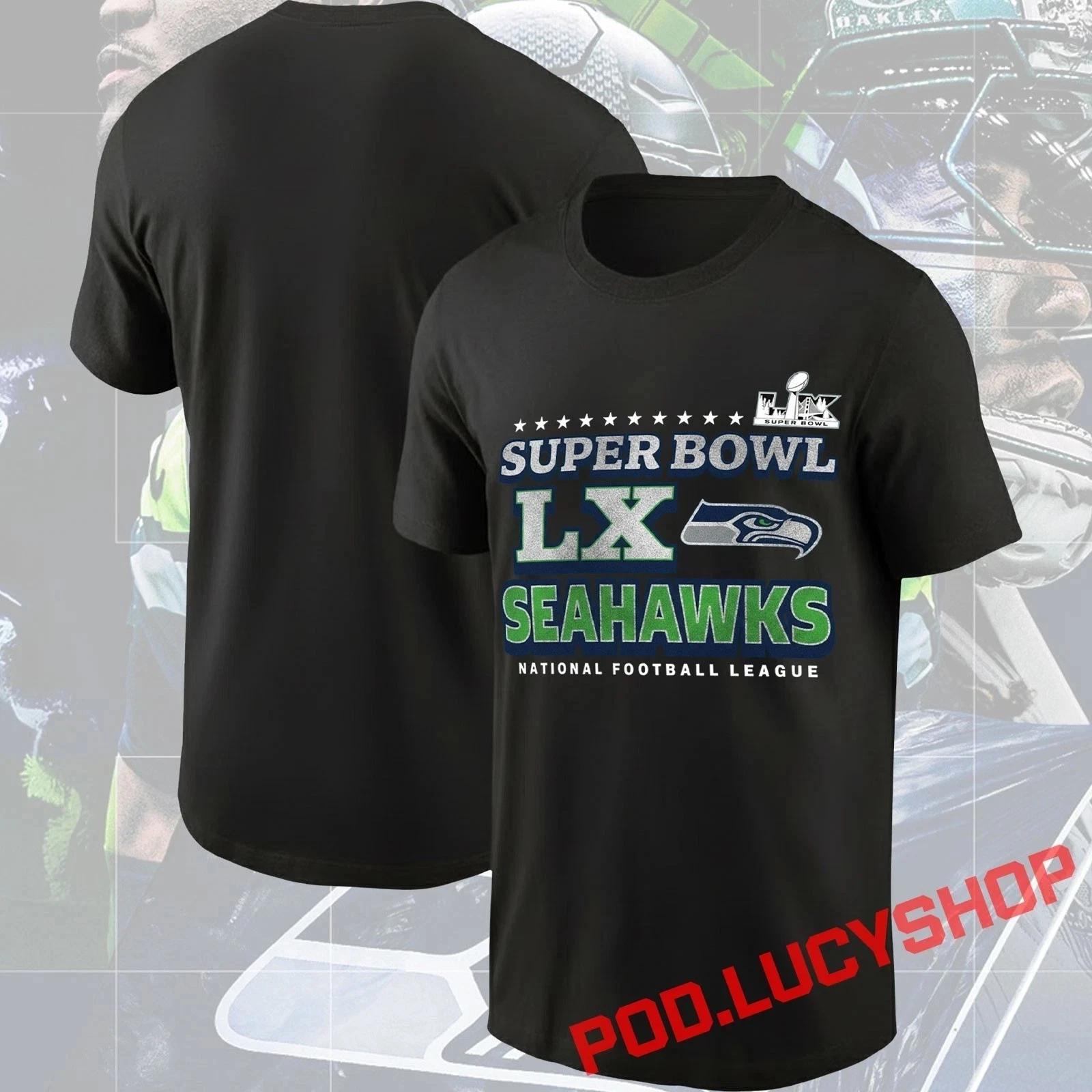 Seattle Seahawk 2025 NFC Champions Super 1Bowl LX T-Shirt Unisex S-5XL 4XL