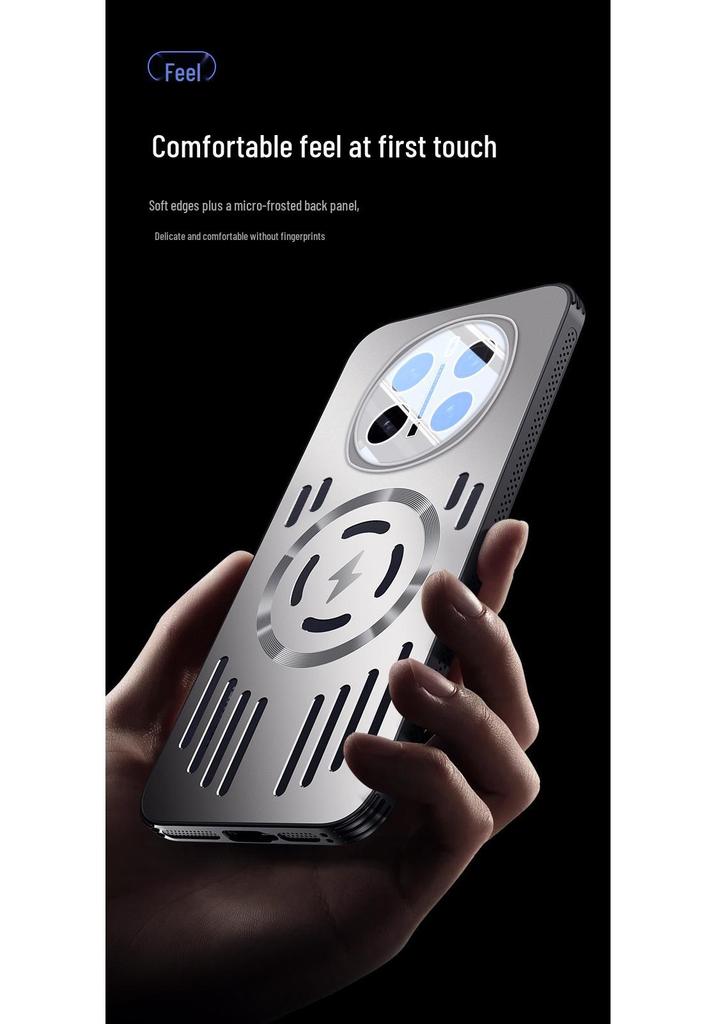 Honor 500Pro Magic 8 Metal Frosted Magnetic X70 Case with Heat Dissipation & Power Protection