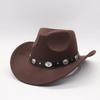 Hut Gürtel Dekogürtel Ethnisch Retro Leder Pu Nieten Gürtel Handgewebt Cowboyhut Zubehör