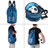 Basketball Football Soccer Training Exercising Mesh Backpack Shoulder Drawstring Bag (Blue)
