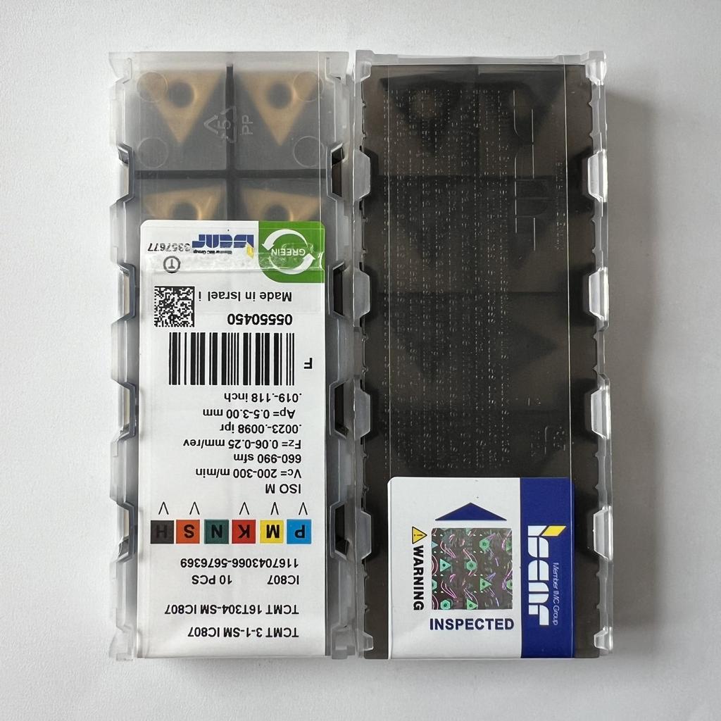 ISCAR / TCMT16T304-SM IC807 / Industrial indexable carbide inserts 10 Pcs