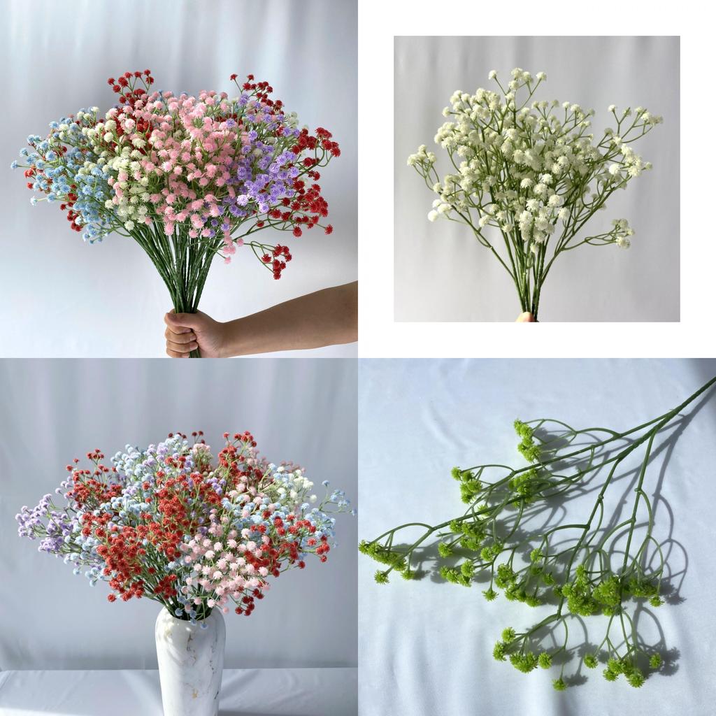 Artificial Babys Breath Bouquet Plastic Flower For Home Decor Photography Prop