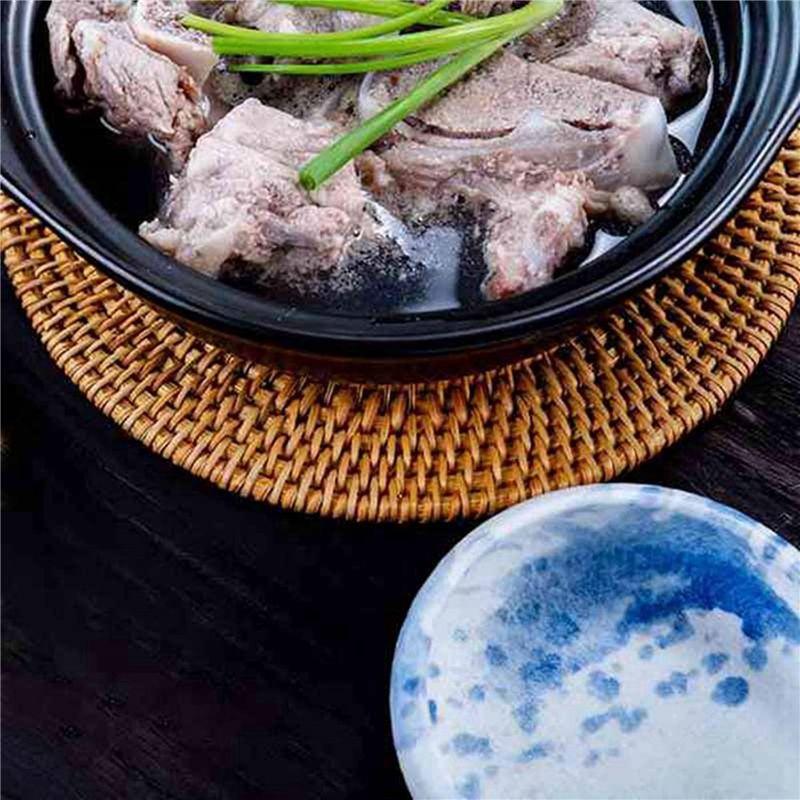 A84E-20 Pcs Rattan Trivets For Hot Dishes-Insulated Hot Pads,Durable Pot Holder For Table,Heat Resistant Mats For Kitchen