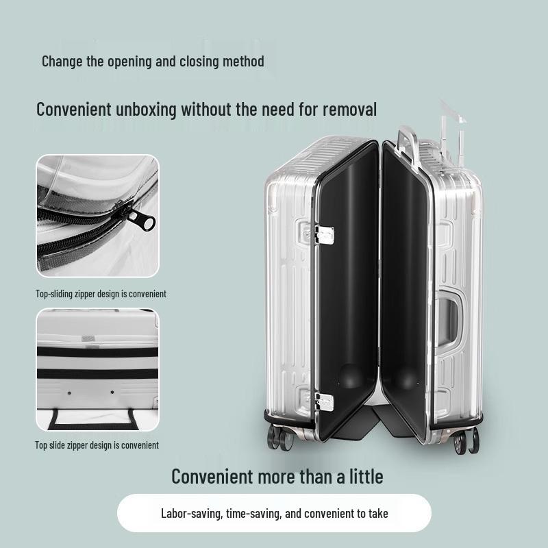 Průhledný ochranný obal na zavazadlo: Vodotěsný, Silný, Odolný proti pádu pro kufry 20-24 palců