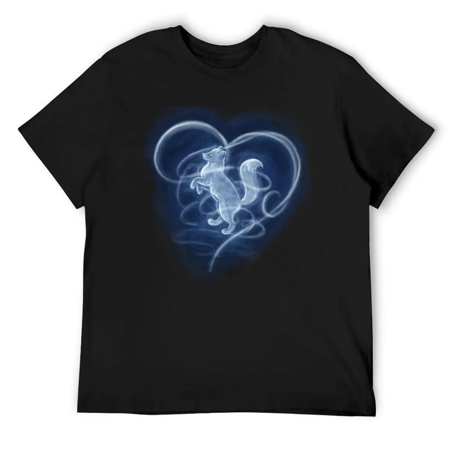 Magical fox T-Shirt graphic t shirts summer clothes plus size tops black t shirts for men S