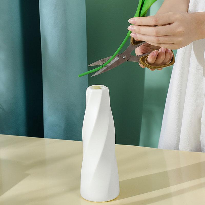 Simple Vase Decoration Living Room Flower Arrangement Vase Dining Table Light Luxury Style Vase Home Dried Flower Storage Bottle