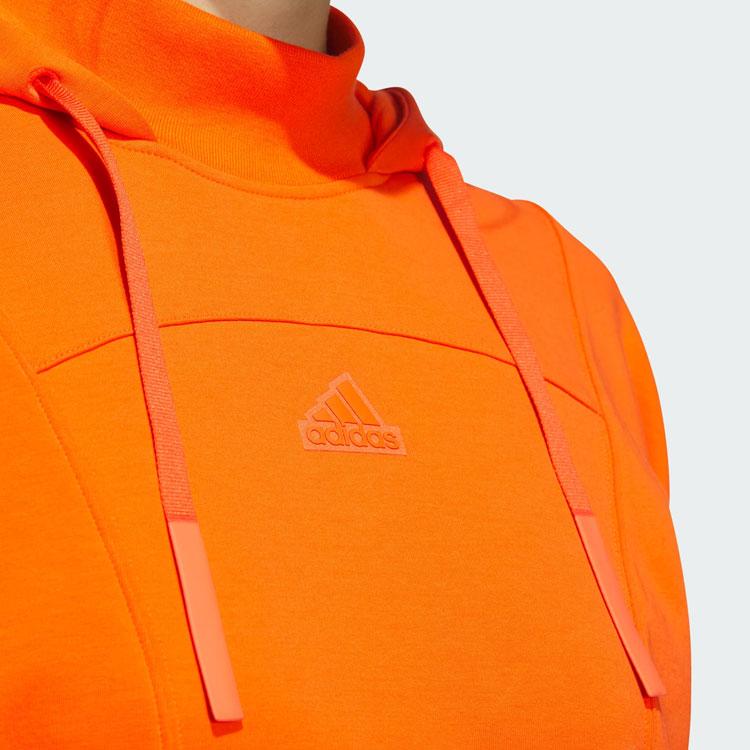 Adidas Futsal Hoodie Solid Color Logo Sports Casual Loose Hooded Sweatshirt Women Hoodies Half-Impact-Orange JH5056