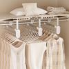 Expandable Clothing Rack Pull Down Garment Hanger System Space Saving Wardrobe Organiser Stainless Steel Iron