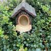 Resin Tree Stump Birdhouse & Feeder Garden Decoration