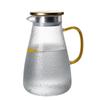 Boyiduo Heat-Resistant Glass Water Pitcher with Gold Lid