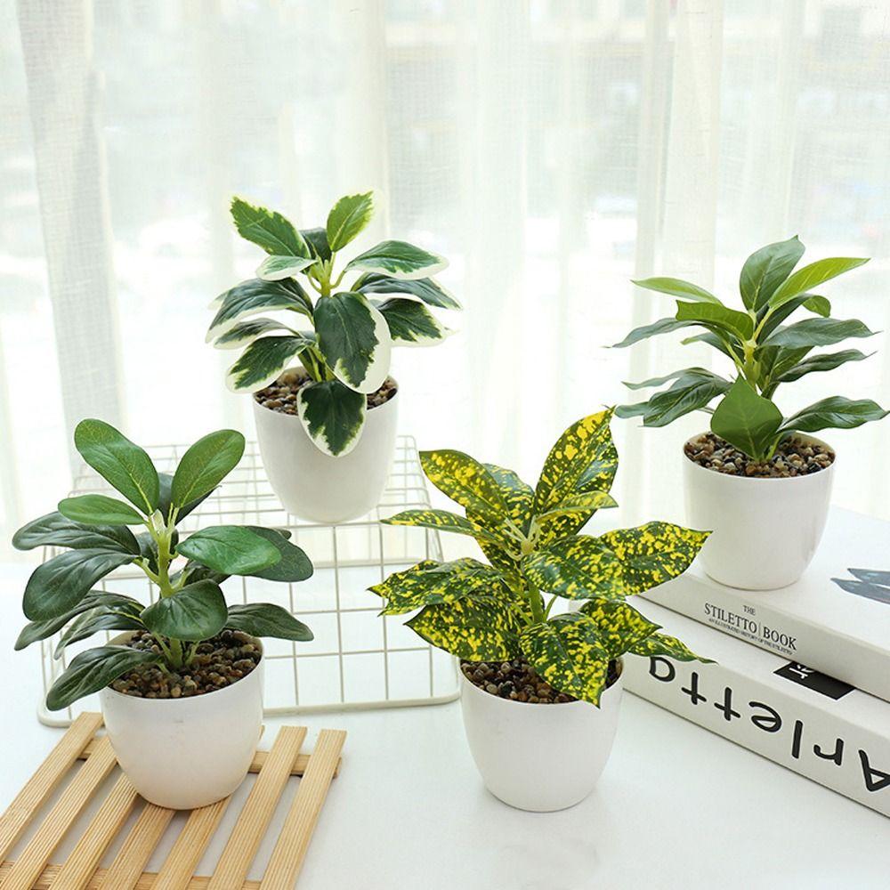 

Lifelike Artificial Plants Bonsai with Pot Green Pot Plants Decoration Party Style 12