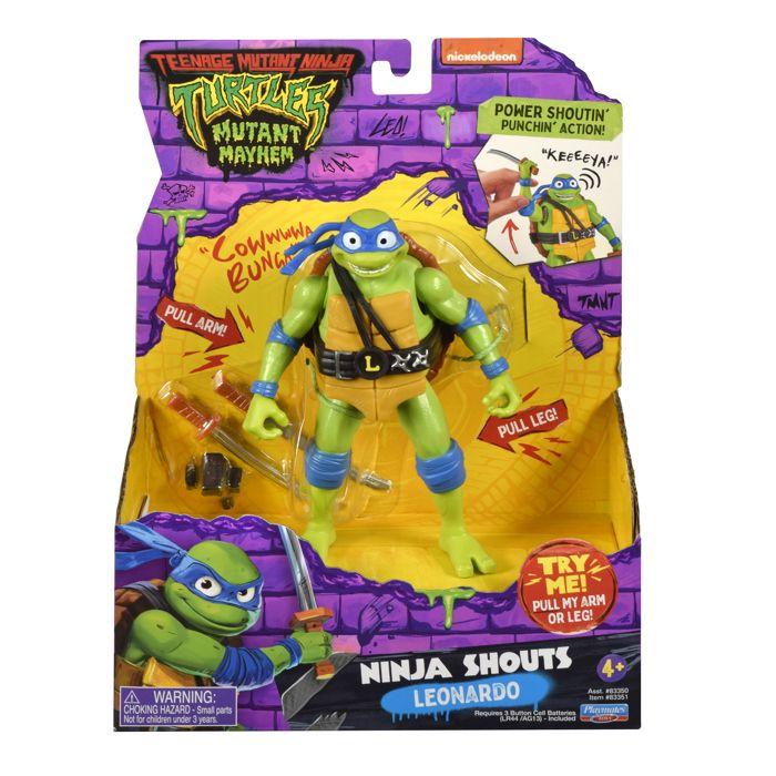 Les Tortues Ninja, Figurine de 15 cm avec arme, Fonction électronique, Leonardo, Pour les enfants dès 4 ans, TU8001