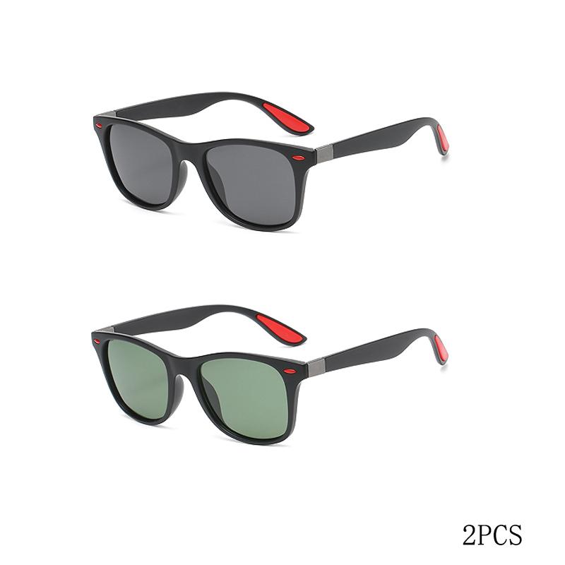 1/2PCS Fashionable And Classic Square Car Sunglasses Anti Glare Goggles Travel Fishing And Cycling Glasses