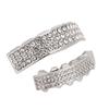 Teeth Set Bling Teeth Accessory Decoration for Halloween Party Hip Hop Show Argent