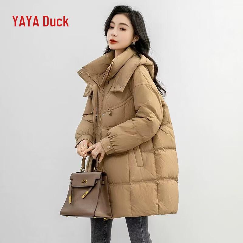

Yaya Women s Mid-Length Hooded Duck Down Jacket M