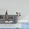 Sailing Boat Rocking Horse Decor Artistic Sailboat Statue Retro Ship Ornament Figurine Model for