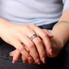 Custom Twist Chain Ring for Women - Adjustable, Trendy, High-End, Minimalist Design