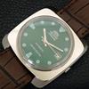 USED VINTAGE ORIENT AUTOMATIC 46943 JAPAN MENS GREEN COLOR DIAL WATCH A702211-5 R123-a702211