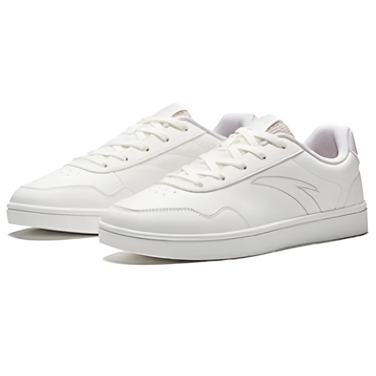 Anta Fashionable Versatile Waterproof Lightweight Breathable Low-Top Skate Shoes Women sneaker White Purple 922538041-1