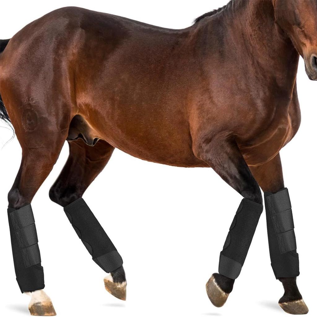 Equestrian Horse Leg Gear – Diving Material Boots, -Collision Straps for Horse Training, Riding & Injury Recovery