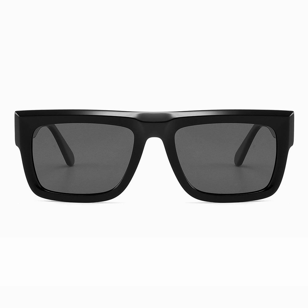 Retro Silné Obdélníkové Sluneční Brýle pro Muže Acetátový Rám Brýlí Módní Cool Sluneční Brýle Bez Předpisu Čiré Sklo Brýle