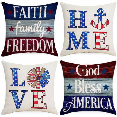 New Linen Printed Pillow Creative Letter Pillow Case Living Room Sofa Pillow