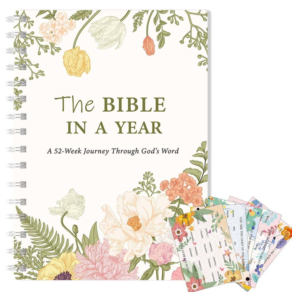 Heiß Spiralgebunden Die Bibel in einem Jahr durch Gottes Wort Ein 52-Wochen-Studium Spiralbibel des Jahres Bibel-Tagebuch Buch für Frauen