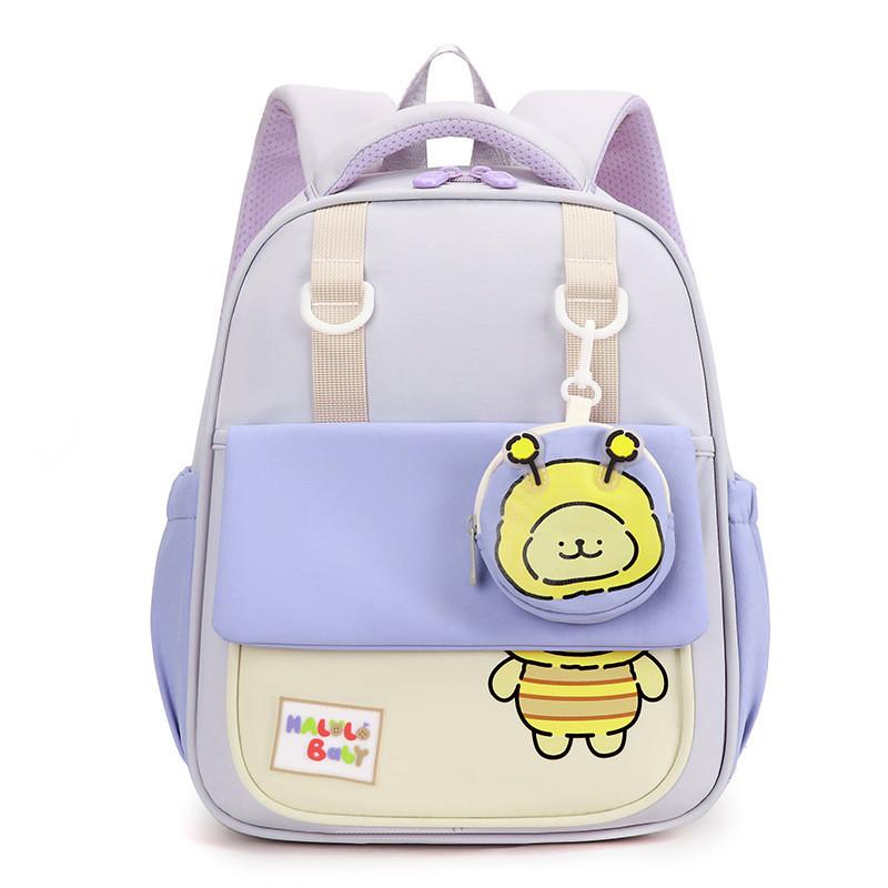 Pattern Toddler Bee Backpack With Lightweight Nylon Cartoon Schoolbag Kids For