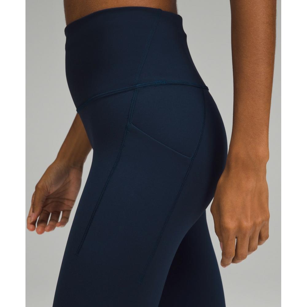 Lululemon Wunder Train High Rise Tight With Pockets 28  True Navy